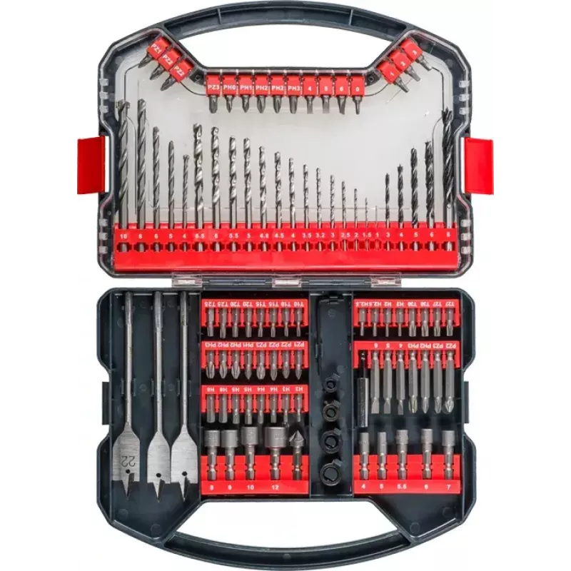 Conjunto de brocas KWB Promo Box Standard 101 peças para tijolo, metal e madeira