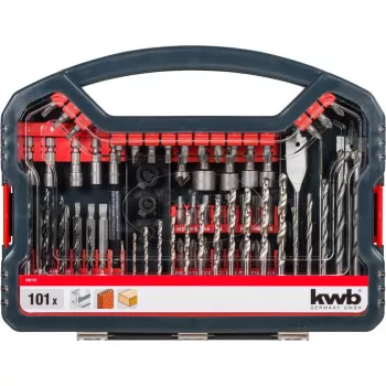 Conjunto de brocas KWB Promo Box Standard 101 peças para tijolo, metal e madeira