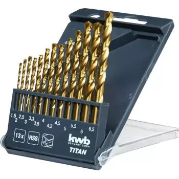 Conjunto de brocas KWB 429844 13 peças tamanhos 1,5-6,5