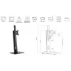 eSTUFF GLB226004 suporte/mesa para monitor 81,3 cm (32
