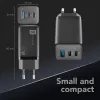 Cellularline Multipower Micro Carregador rápido ultracompacto de 65W com 3 ligações