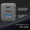 Cellularline Multipower Micro Carregador rápido ultracompacto de 65W com 3 ligações