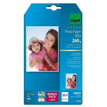 Papel fotográfico brilhante Sigel IP606