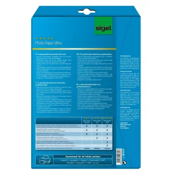 Papel fotográfico A4 brilhante Sigel IP677