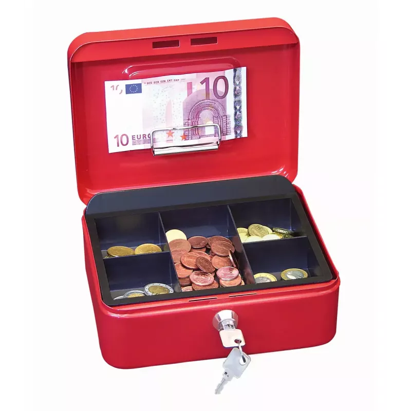 Caixa de dinheiro/cartões WEDO 145 202H aço vermelho