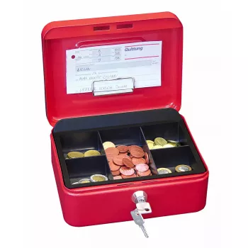 Caixa de dinheiro/cartões WEDO 145 202H aço vermelho