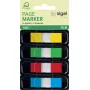 Marcadores de página Sigel HN495 marcador flexível azul verde vermelho amarelo