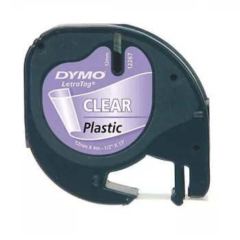 Fita de identificação de plástico DYMO 12mm LetraTAG
