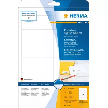Etiquetas autocolantes HERMA A4 97x42,3 mm 300 unid.