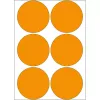 Etiquetas multiusos HERMA 2284 laranja fluorescente 50 mm redondas 144 unid.