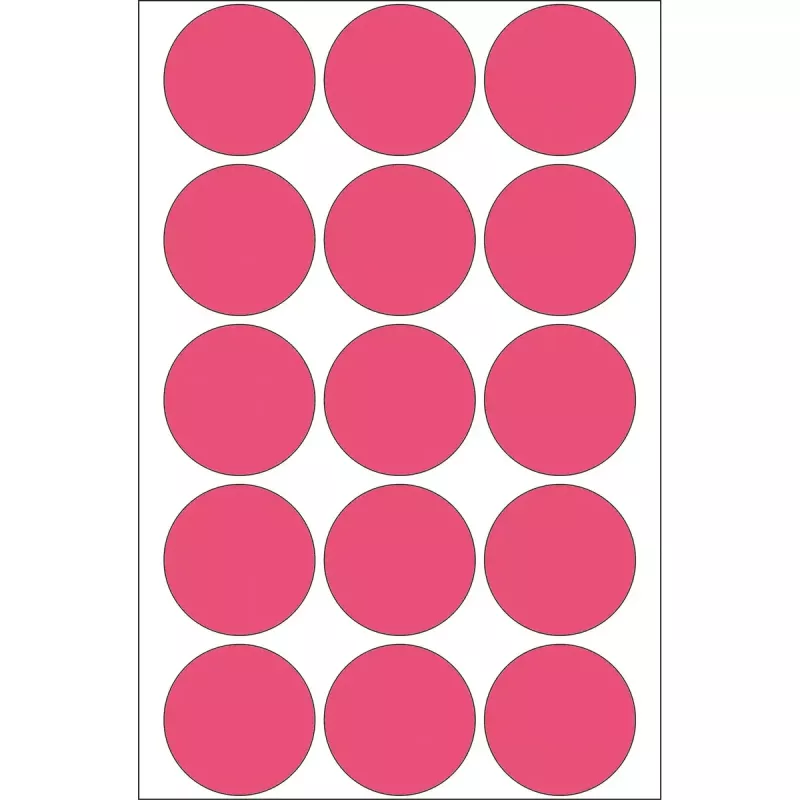 Etiquetas multiusos HERMA 360 unid. vermelho fluorescente Ø 32 mm