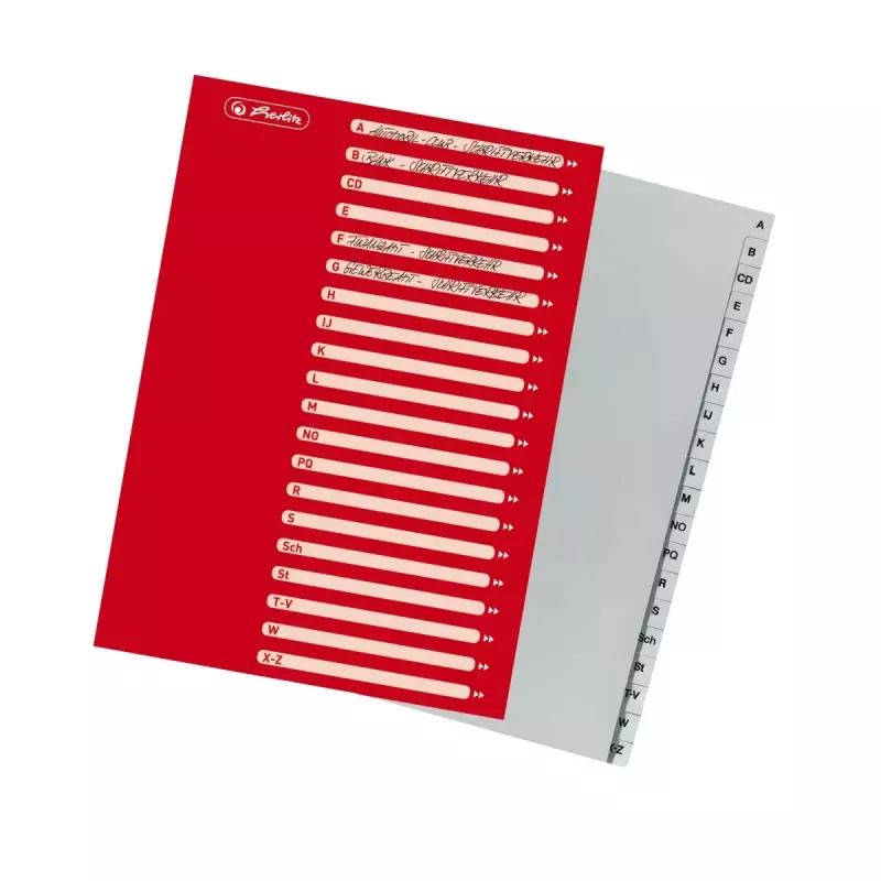 Registo de abas Herlitz 10901718 cinzento