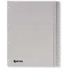 Separador Rexel PP, cinzento, numérico, cinzento, A4, 225 mm, 300 mm, 7 mm, 1 unid.