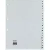 Separador Rexel PP, cinzento, alfabético, separador alfabético, polipropileno (PP), cinzento, A4+, 246 mm, 297 mm