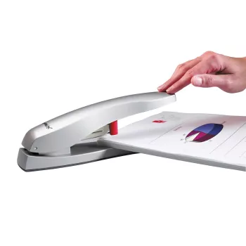 Agrafador de alta capacidade Rexel Odyssey prateado, 60 folhas, prateado, 6,5 cm, superior, paralelo, 540 g