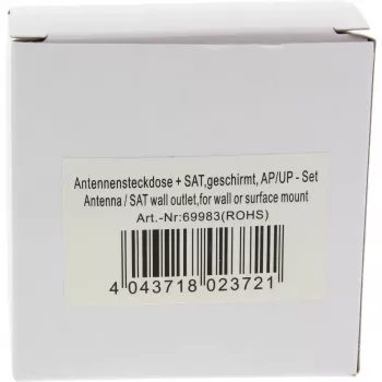 Tomada de antena blindada AP/UP conjunto InLine 69983