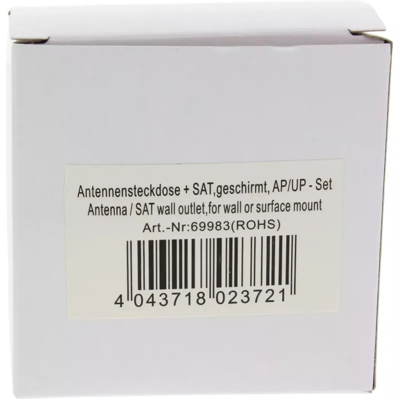 Tomada de antena blindada AP/UP conjunto InLine 69983