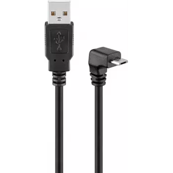 Cabo USB 2.0 Hi-Speed Goobay 95343 90° preto 1,8 m