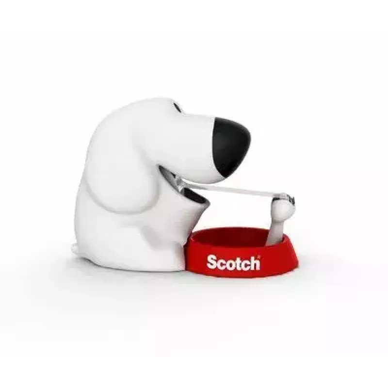 Dispensador de fita 3M Scotch C31 preto vermelho branco Dog-810