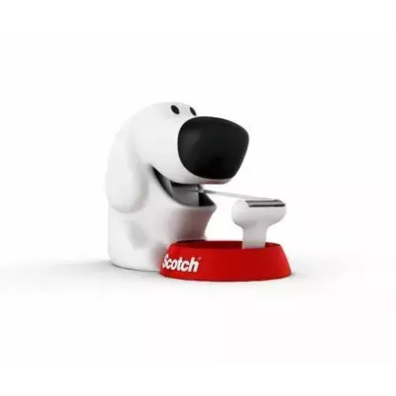 Dispensador de fita 3M Scotch C31 preto vermelho branco Dog-810