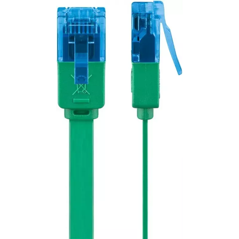 Cabo de rede plano Goobay CAT 6A U/UTP verde 5m