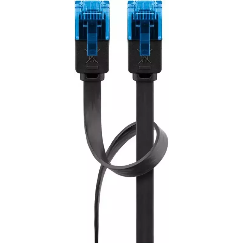 Cabo de rede plano Goobay CAT 6A U/UTP preto 5 m