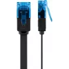 Cabo de rede plano Goobay CAT 6A U/UTP preto 5 m