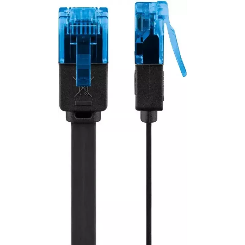 Cabo de rede plano Goobay CAT 6A U/UTP preto 5 m