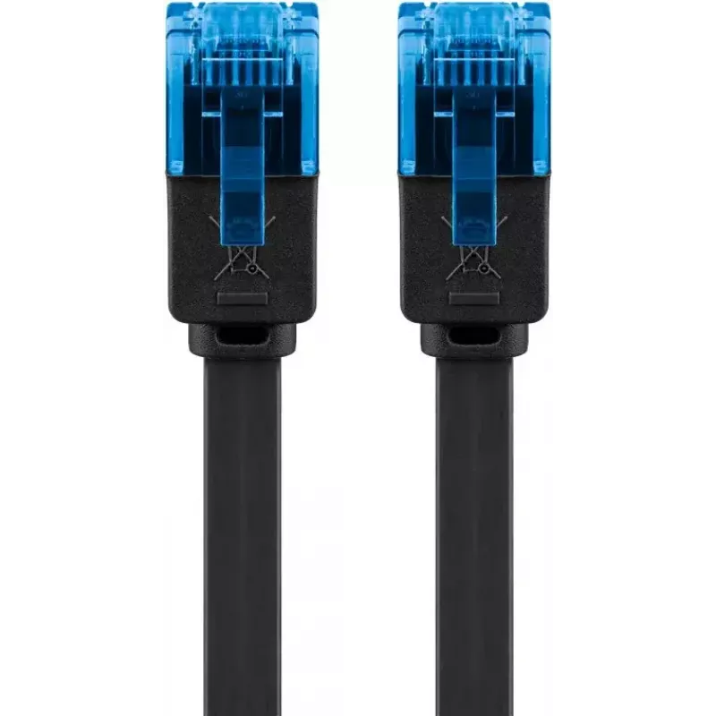 Cabo de rede plano Goobay CAT 6A U/UTP preto 5 m