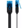 Cabo de rede plano Goobay CAT 6A U/UTP preto 7m