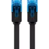 Cabo de rede plano Goobay CAT 6A U/UTP preto 7m