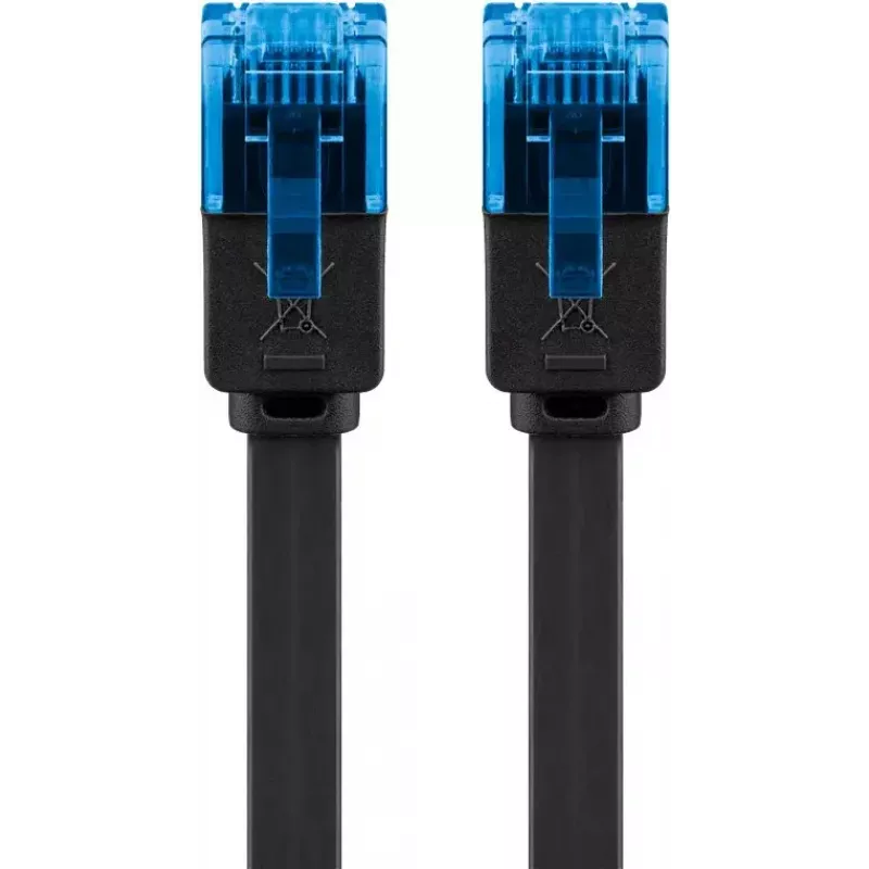 Cabo de rede plano Goobay CAT 6A U/UTP preto 7m