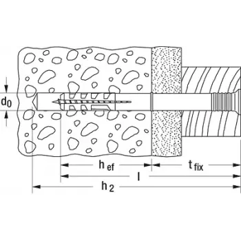Conjunto de parafusos e buchas Fischer Hammerfix N 5 x 30/5 S
