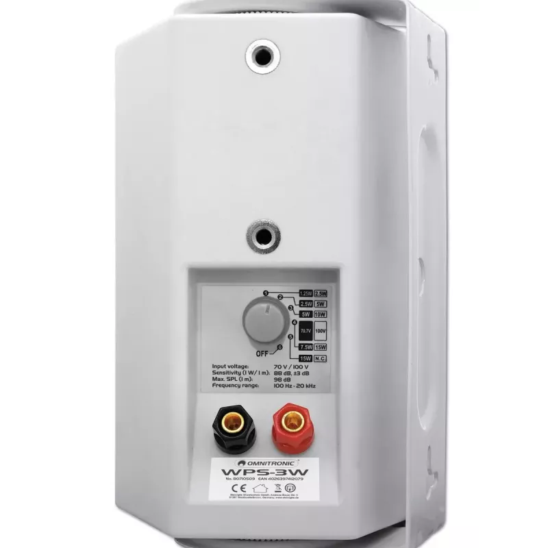 Altifalante de 2 vias Omnitronic 80710509 branco com fios 15 W