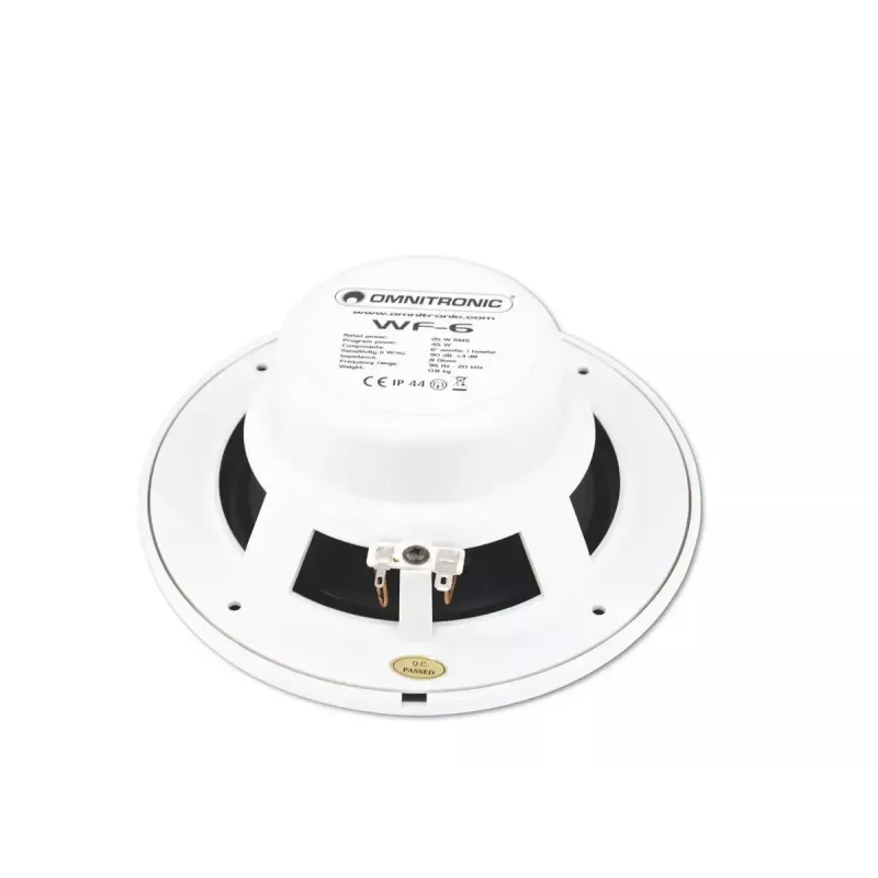 Altifalante de 2 vias Omnitronic 80710865 branco com fios 25 W