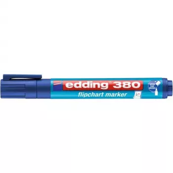 Marcador Edding 4-380 — ponta redonda, tinta azul, unidade individual, 16,6 g