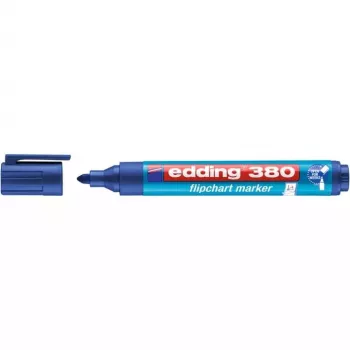Marcador Edding 4-380 — ponta redonda, tinta azul, unidade individual, 16,6 g