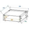 Mala rígida Roadinger 30107192 alumínio preto prateado 525x400x180mm