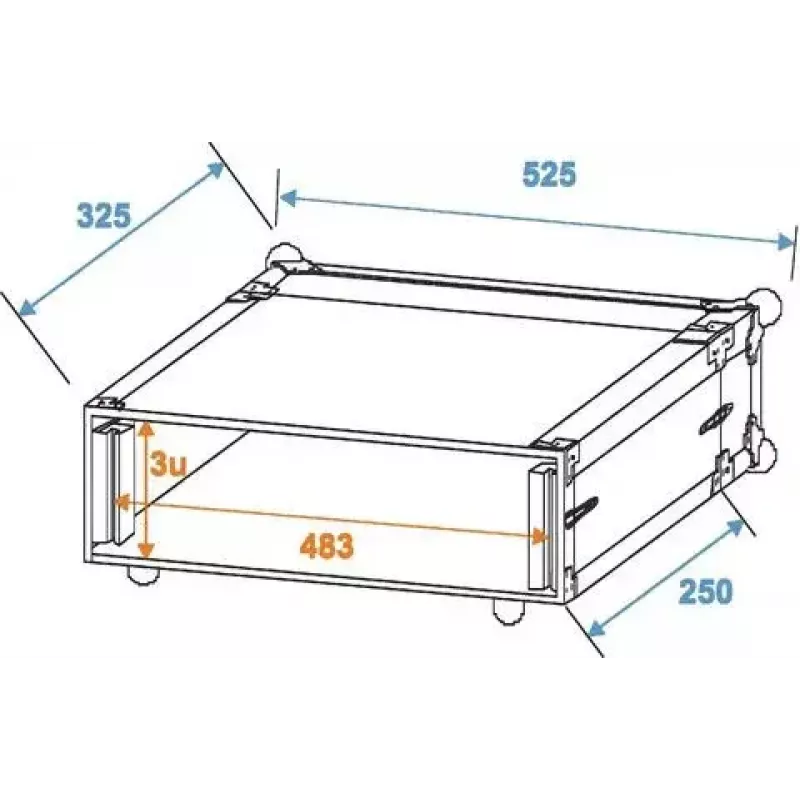 Mala rígida Roadinger 30107192 alumínio preto prateado 525x400x180mm