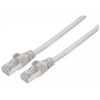 Cabo de rede Intellinet, cabo Cat7/fichas Cat6A, 0,5 m, Cinzento, cobre, S/FTP, LSOH/LSZH, PVC, RJ45, contactos banhados a ouro, sem patilhas, moldado, garantia vitalícia