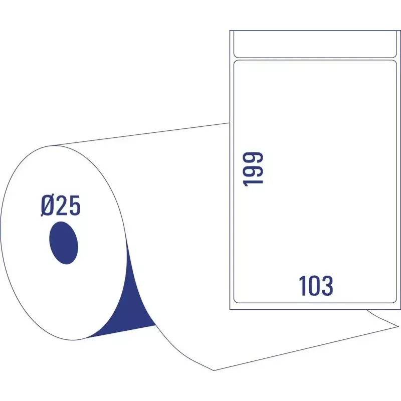 Etiquetas autoadesivas para impressora Avery Zweckform TD8060-25 – papel branco, 19,9×10,3 cm, 700 unid. (350/rolo)