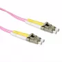 ACT 0,5 m cabo de patch de fibra ótica LSZH multimodo 50/125 OM4 duplex com fichas LC