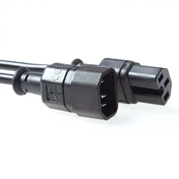 Cabo de alimentação ACT Powercord C14 - C15 preto 0,6 m