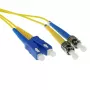 Cabo patch de fibra ótica LSZH monomodo 9/125 OS2 ACT 10 metros duplex com fichas SC e ST