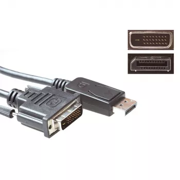 Cabo conversor ACT DisplayPort ficha para ficha DVI 3,00 m