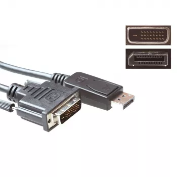 Cabo conversor ACT ficha DisplayPort para ficha DVI 5,00 m