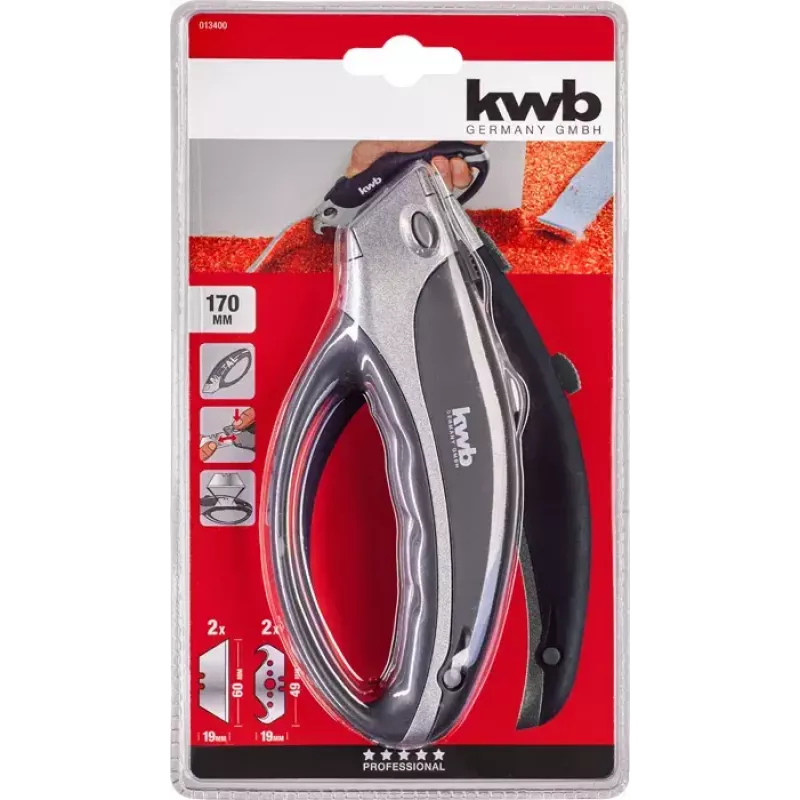 X-ato KWB 013400 preto Lâmina de barbear 170 mm de comprimento 6 cm lâmina