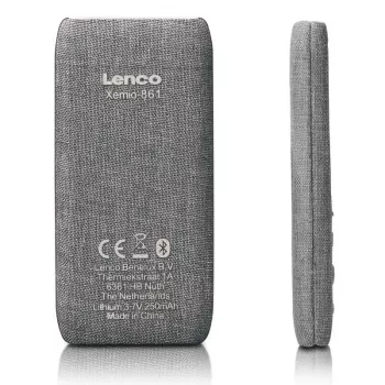 Leitor MP4 Lenco Xemio-861 8 GB cinzento USB 3.2 rádio FM