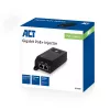 ACT AC4438 injetor PoE+ Gigabit, 10/100/1000 Mbit/s, IEEE 802.3/802.3ab/802.3af/802.3at/802.3u, 30 V, 100-240 V, preto
