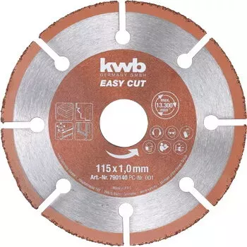 Disco de corte KWB EASY CUT metal duro universal 11,5 cm